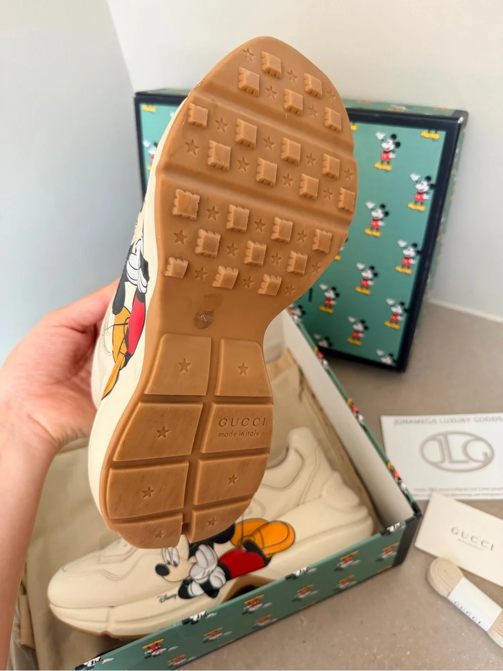 Gucci x Disney Mickey Mouse Rhyton Sneakers Men’s 7 Women’s 9 Authentic